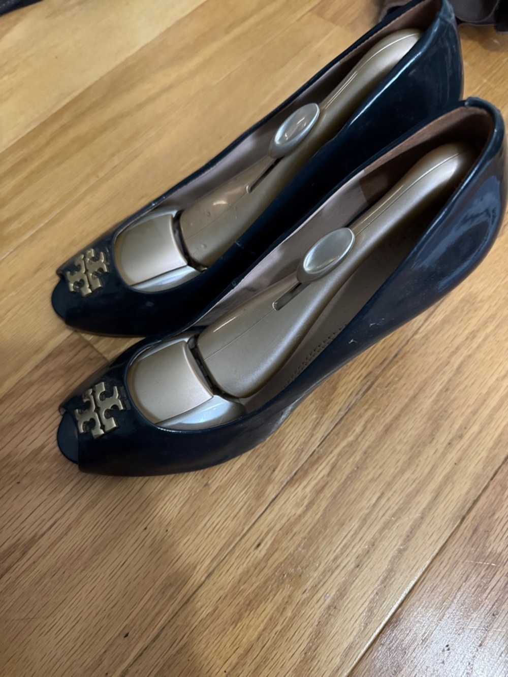 ToryBurch Sally peep toe wedges